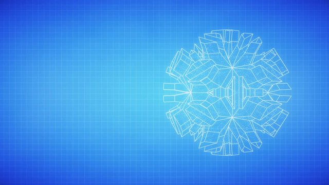 Concept Holographic Blueprints Techno Motion Background