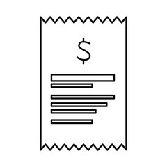 receipt paper isolated icon vector illustrator