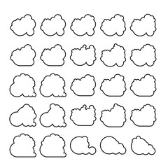 Fototapeta premium cloud bubble line icons