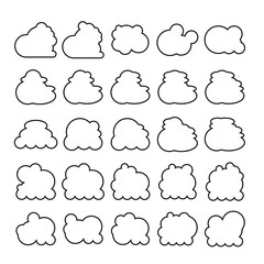 cloud bubble line icons
