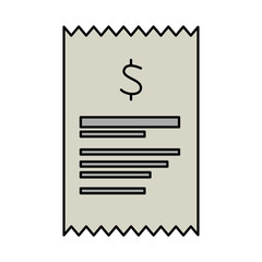 receipt paper isolated icon vector illustrator