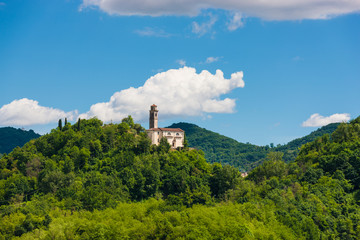 Fototapeta na wymiar Monfumo hills in Italy