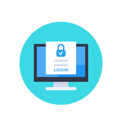 login, secure authentication vector icon