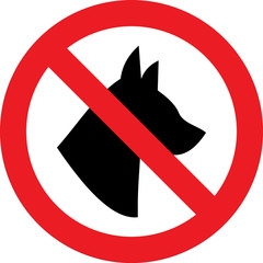 No dogs sign