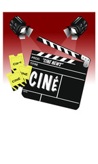 Naklejka premium Ciné Clap