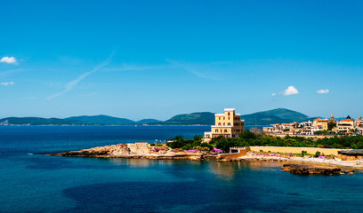 Landscape of the city of Alghero - Sardinia