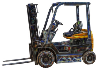 fractal picture of loader on white background