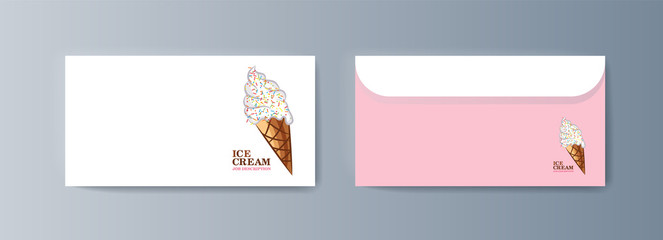Set of brochures for marketing the promotion ice cream on market