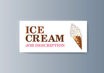 Business presentation brochure advertising ice cream and services delivery