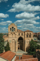 Santo Tome el Viejo Church facade and steeple at Avila