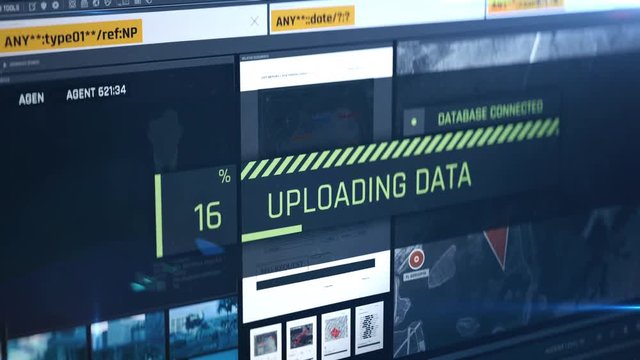 Hacker stealing and leaking data, passwords, documents, espionage, spyware. Important data breach in progress, secrets exposure