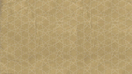 Background - oriental pattern with islamic stars, arabic ornament on old paper