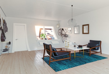 bizarre interior.