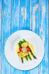 Grilled chicken fillet and vegetables