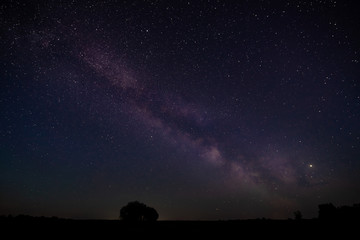 The summer Milky Way rises over the MacDonald Observatory near Fort Davis, Texas.