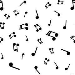 Seamless pattern with music notes