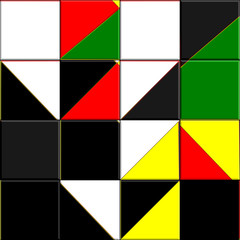Quadrato a piastrelle triangolari colorate. Sfondo astratto