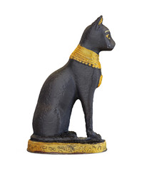 Egyptian Cat Statue Isolated