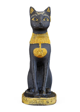 Egyptian Cat Statue Isolated