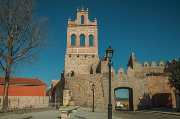 Street at the Carmen Gateway on the city wall of Avila