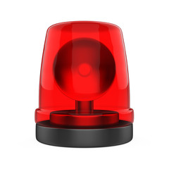 Red Siren Light Isolated