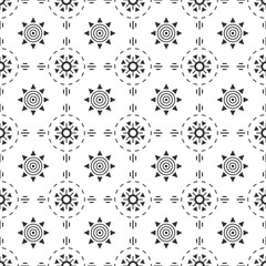 Black and white seamless pattern. Aztec abstract geometric background. Ethnic hipster style.