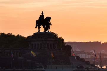 Germany, Rhineland-Palatinate, Koblenz, Deutsches Eck, Kaiser Whilhelm I