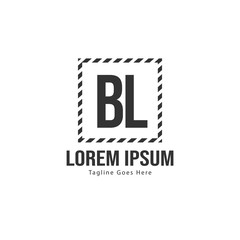 BL Letter Logo Design. Creative Modern BL Letters Icon Illustration