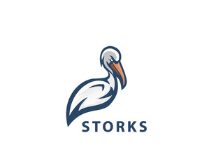 Storks logo bird