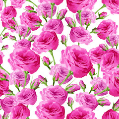 roses, buds - seamless vector pattern