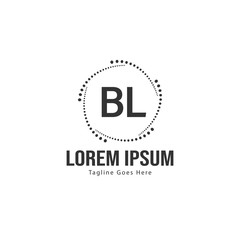 BL Letter Logo Design. Creative Modern BL Letters Icon Illustration