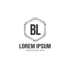 Fototapeta premium BL Letter Logo Design. Creative Modern BL Letters Icon Illustration