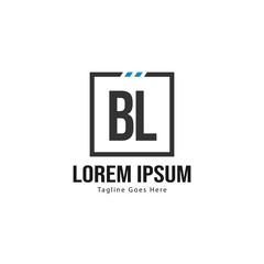 BL Letter Logo Design. Creative Modern BL Letters Icon Illustration