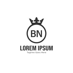 BN Letter Logo Design. Creative Modern BN Letters Icon Illustration