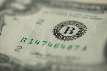 Detail on dollar banknote