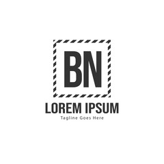 BN Letter Logo Design. Creative Modern BN Letters Icon Illustration