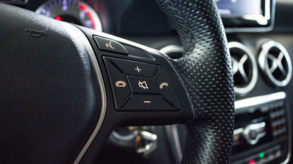 Fototapeta Car Interior - steering wheel obraz