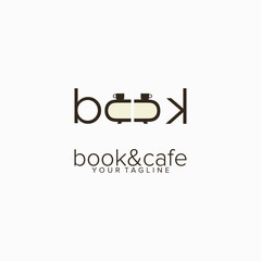 Creative Book and Cafe Logo Design