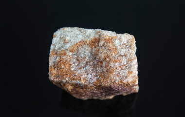 Natural mineral from geological collection - raw yellow Aventurine stone. Origin: Russian Federation, Ural.