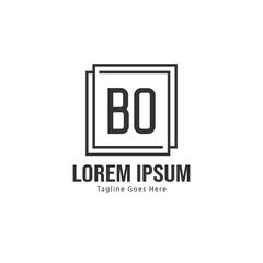 BO Letter Logo Design. Creative Modern BO Letters Icon Illustration