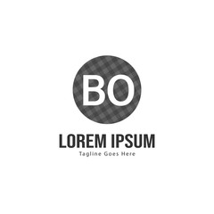 BO Letter Logo Design. Creative Modern BO Letters Icon Illustration