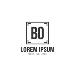 Fototapeta premium BO Letter Logo Design. Creative Modern BO Letters Icon Illustration