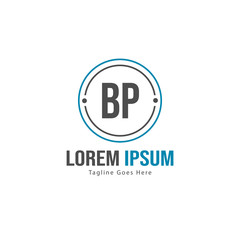 BP Letter Logo Design. Creative Modern BP Letters Icon Illustration