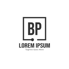 BP Letter Logo Design. Creative Modern BP Letters Icon Illustration