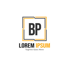 Fototapeta premium BP Letter Logo Design. Creative Modern BP Letters Icon Illustration