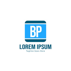 Obraz premium BP Letter Logo Design. Creative Modern BP Letters Icon Illustration