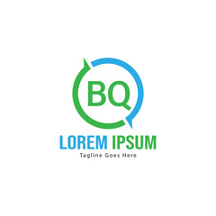 BQ Letter Logo Design. Creative Modern BQ Letters Icon Illustration