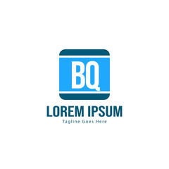 Fototapeta premium BQ Letter Logo Design. Creative Modern BQ Letters Icon Illustration