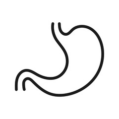 Icon of human stomach in outline style