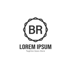 BR Letter Logo Design. Creative Modern BR Letters Icon Illustration